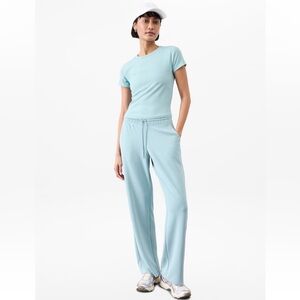 Athleta Seasoft Midrise Straight Pants Size Small Waterloo Blue